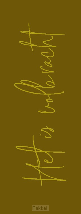 product afbeelding voor: Boekenlegger het is volbracht