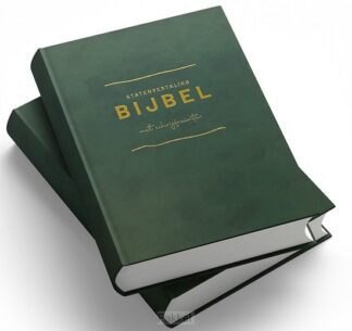 product afbeelding voor: Bijbel sv met schrijfruimte groen goudop